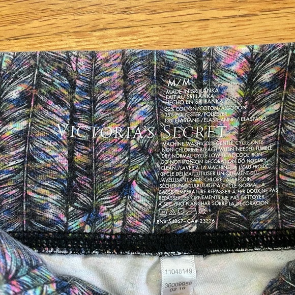 Victoria’s Secret Leggings Women’s Medium Angels Rainbow Feathers Loungewear - Picture 2 of 5